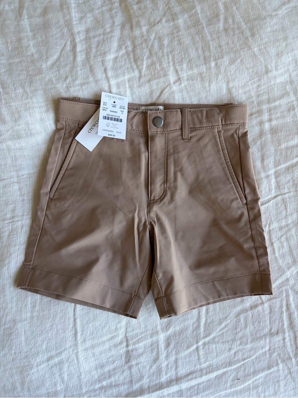 J Crew Crewcuts Performance 3T Khaki Shorts BNWT